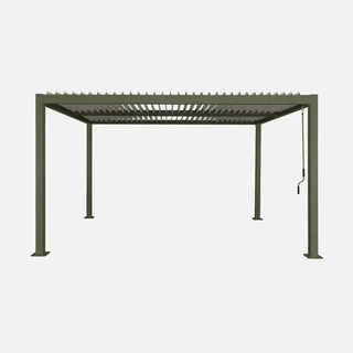 Pergola bioclimatique 4x3m Palace lames orientables aluminium anthracite jardin terrasse
