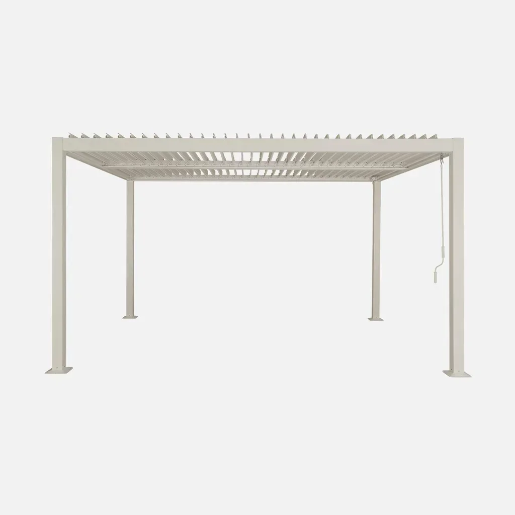 Pergola bioclimatique Palace 4x3m aluminium anthracite lames orientables