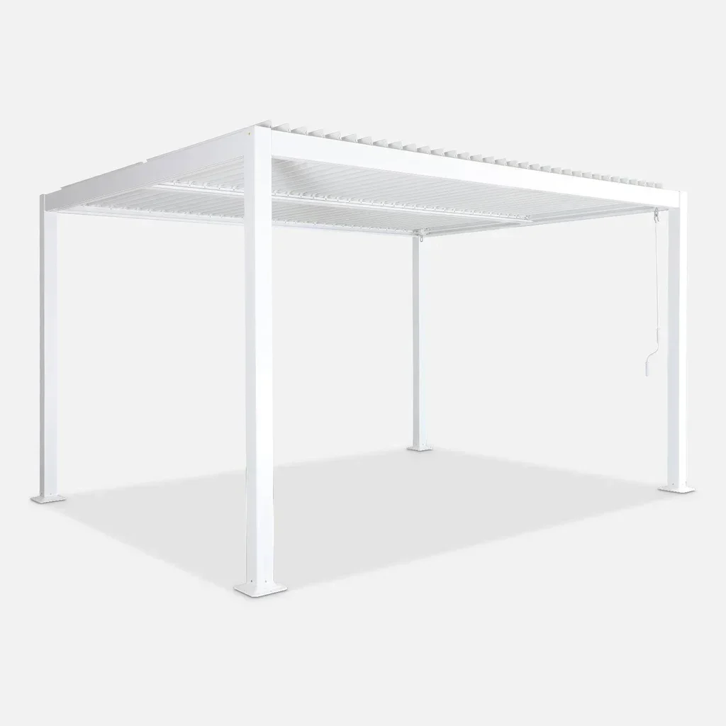 Pergola bioclimatique 4x3m Palace aluminium anthracite lames orientables