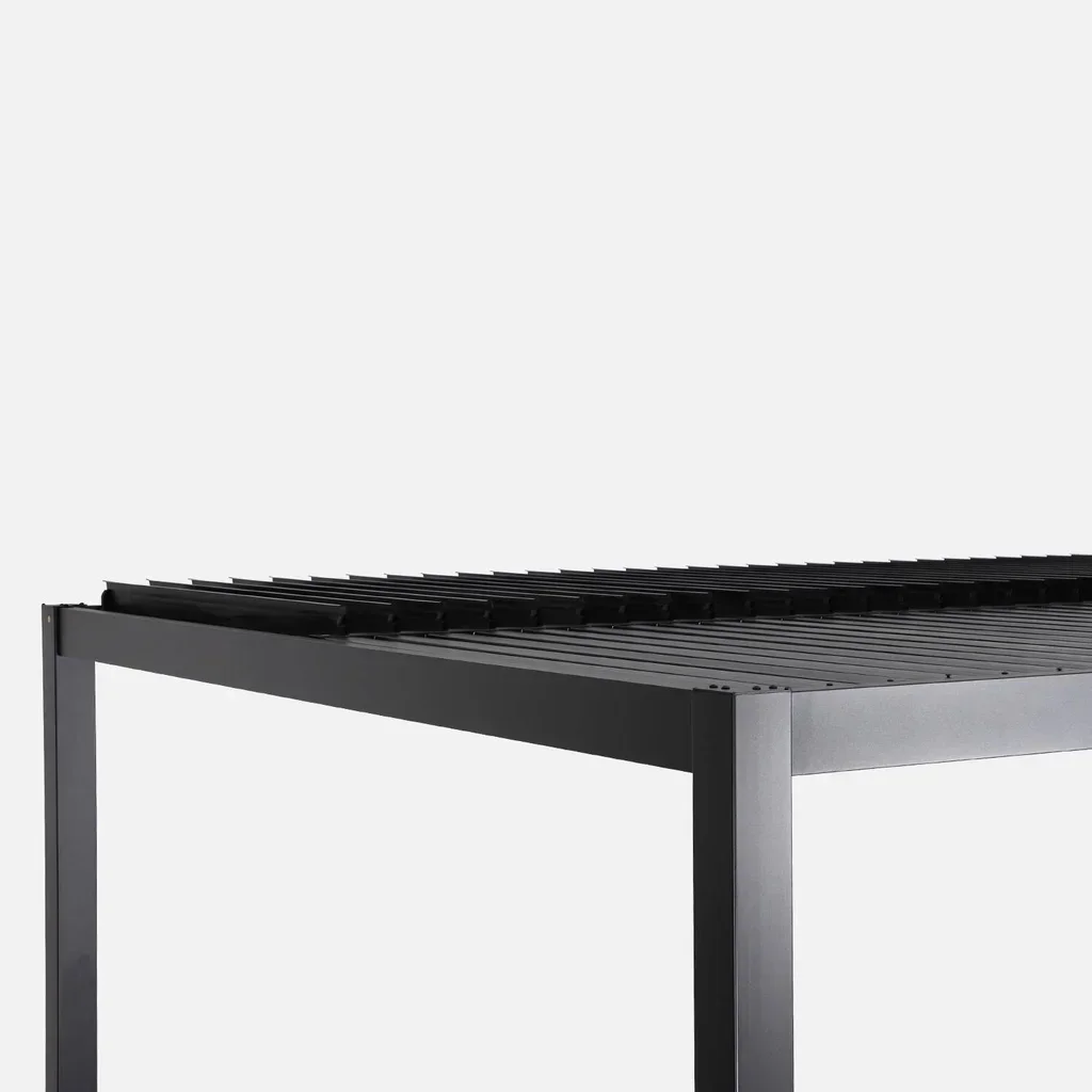 Pergola bioclimatique 4x3m Palace aluminium lames orientables anthracite