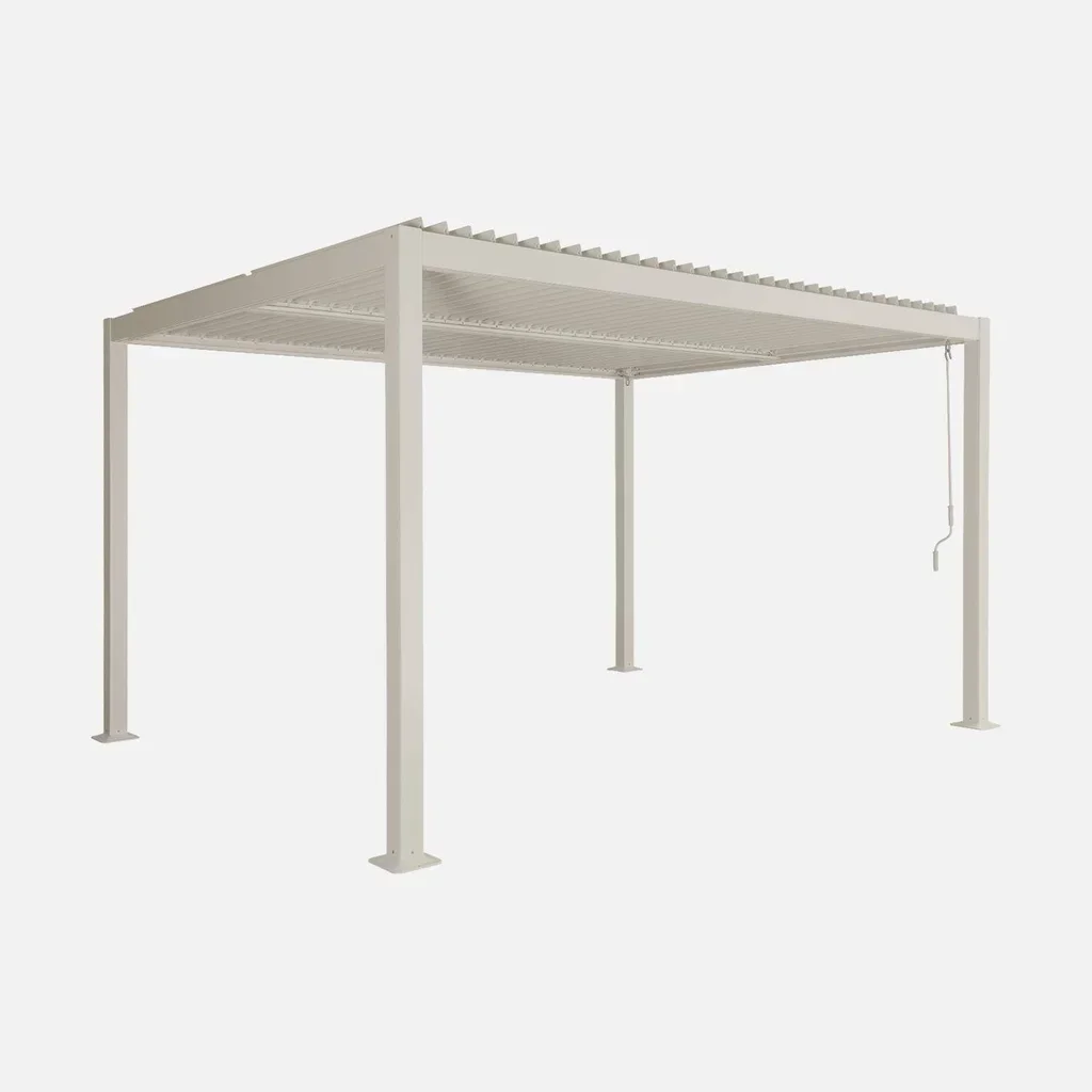 Pergola bioclimatique Palace 4x3m aluminium anthracite lames orientables