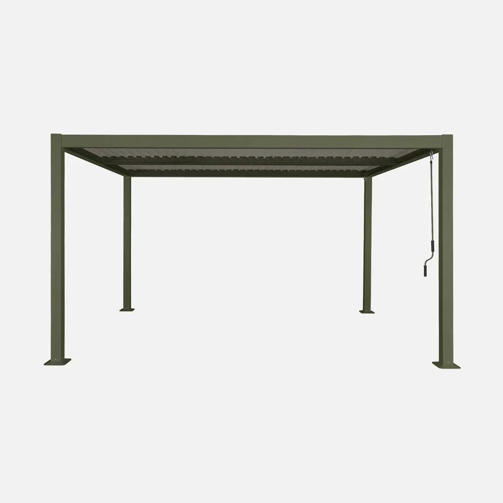 Pergola bioclimatique 4x3m Palace lames orientables aluminium anthracite jardin terrasse