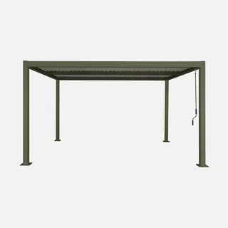 Pergola bioclimatique 4x3m Palace lames orientables aluminium anthracite jardin terrasse
