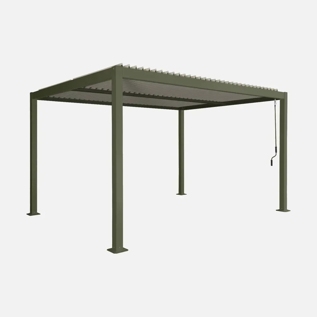 Pergola bioclimatique 4x3m Palace lames orientables aluminium anthracite jardin terrasse