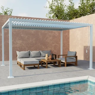 Pergola bioclimatique 4x3m Palace aluminium anthracite lames orientables