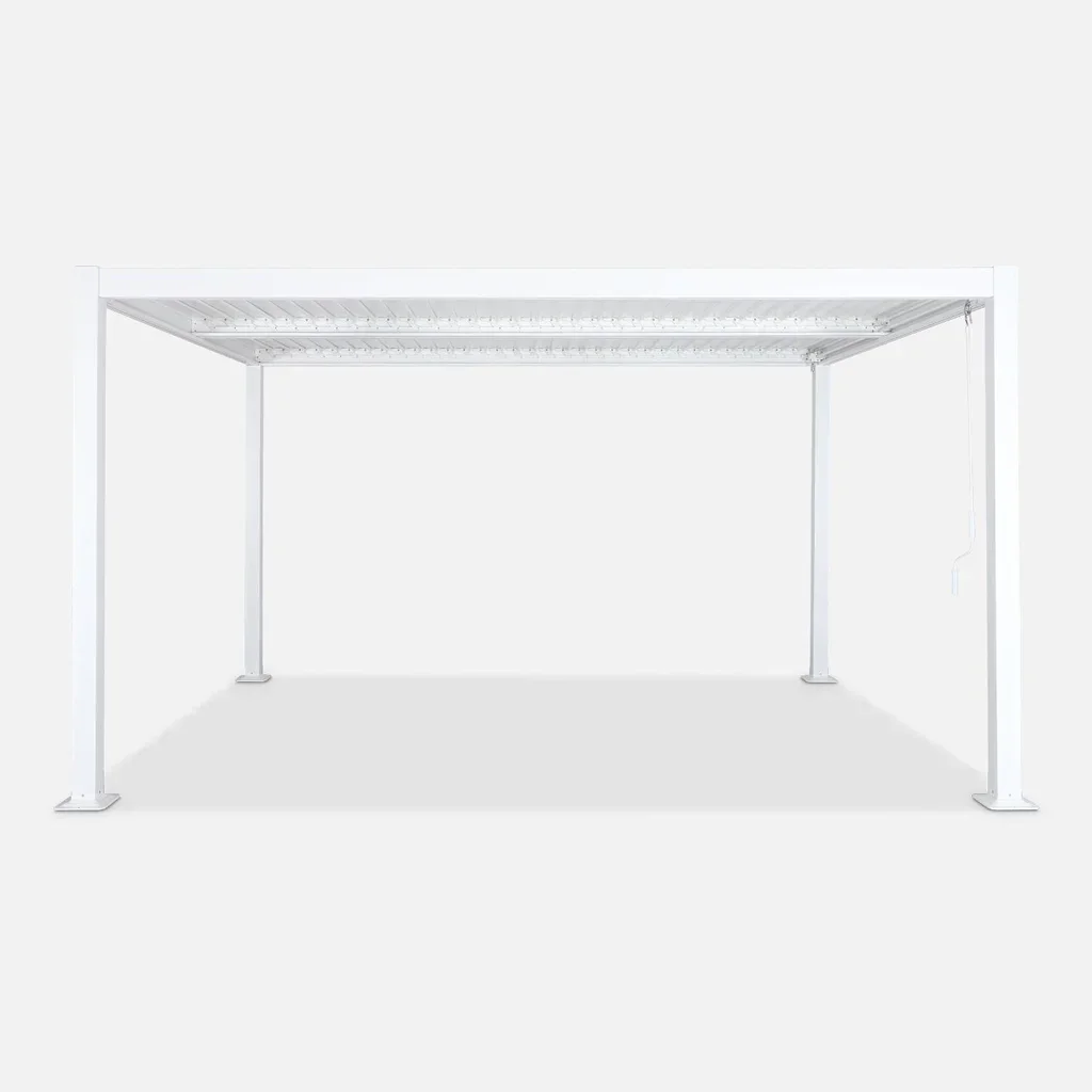 Pergola bioclimatique 4x3m Palace aluminium anthracite lames orientables