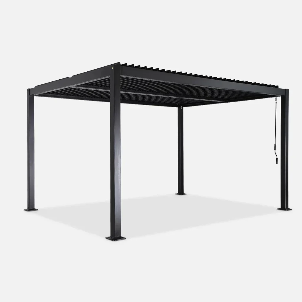 Pergola bioclimatique 4x3m Palace aluminium lames orientables anthracite