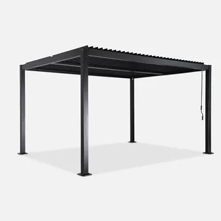 Pergola bioclimatique 4x3m Palace aluminium lames orientables anthracite