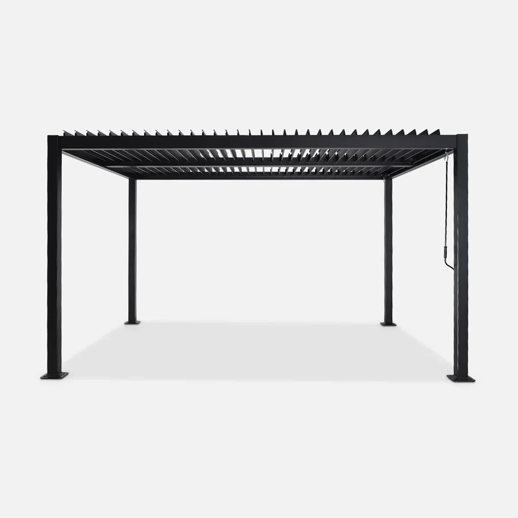 Pergola bioclimatique 4x3m Palace aluminium lames orientables anthracite