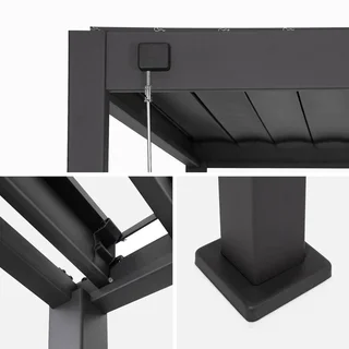 Pérgola bioclimática aluminio 4x3m lamas orientables Triomphe
