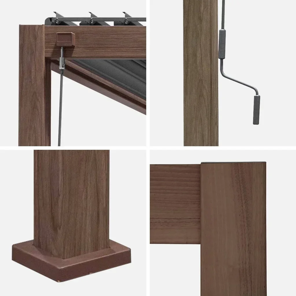 Pérgola bioclimática 4x3m Triomphe aluminio lamas orientables antracita terraza