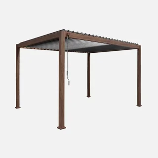 Pérgola bioclimática 4x3m Triomphe aluminio lamas orientables antracita terraza