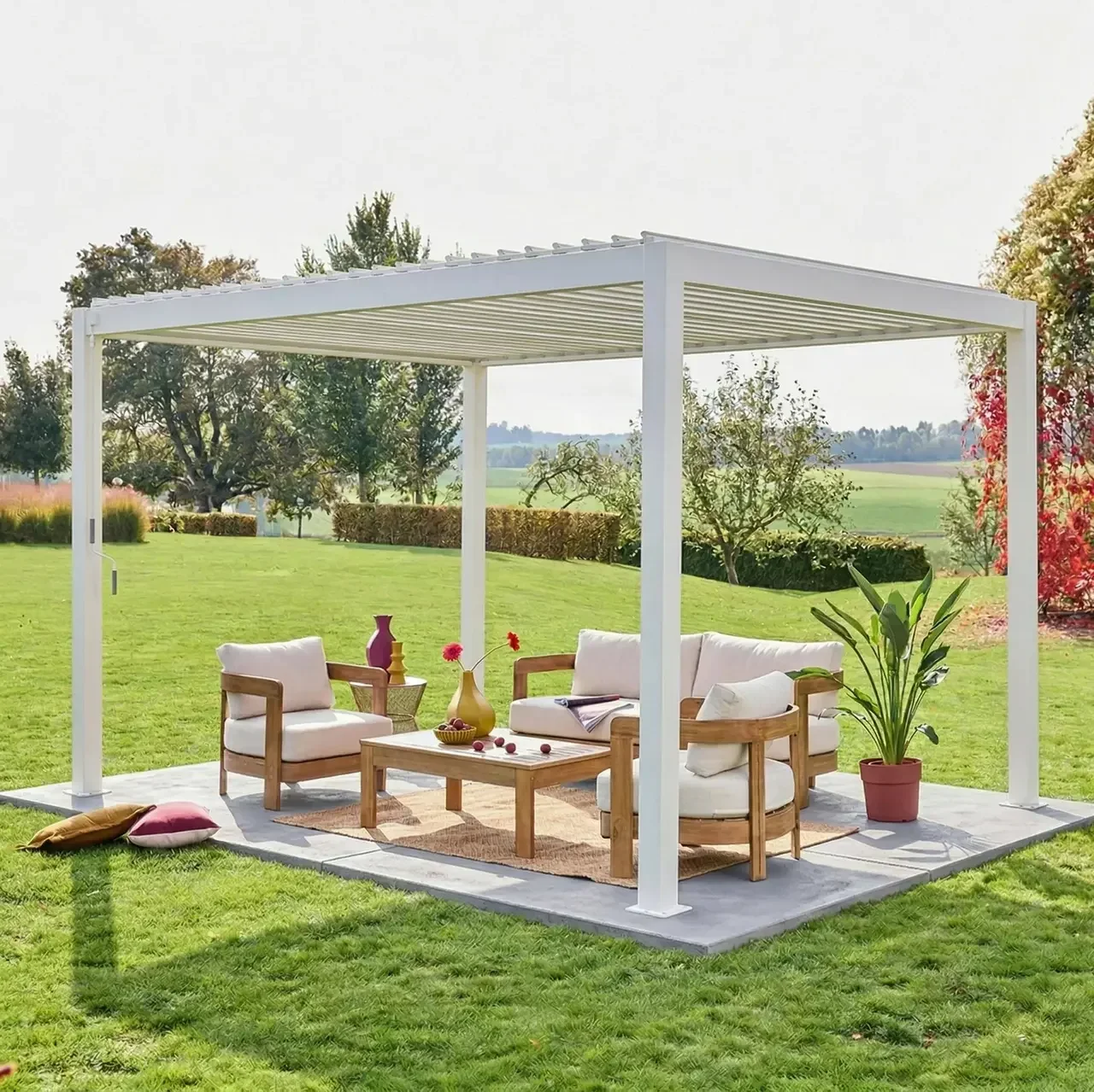 Pérgola bioclimática 4x3m Triomphe aluminio láminas orientables terraza jardín