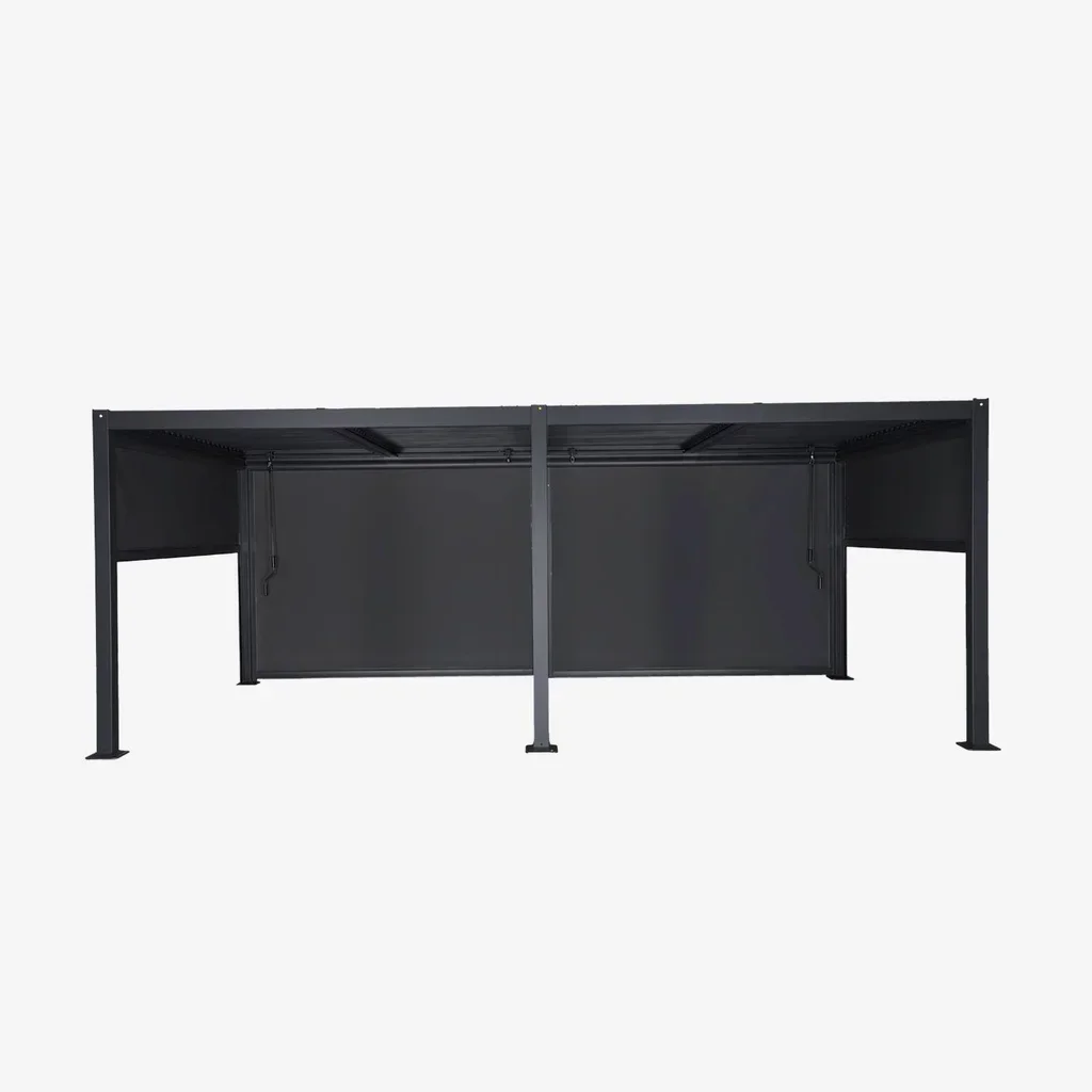 Pergola bioclimatique 6x3m aluminium acier 4 stores modèle Palace