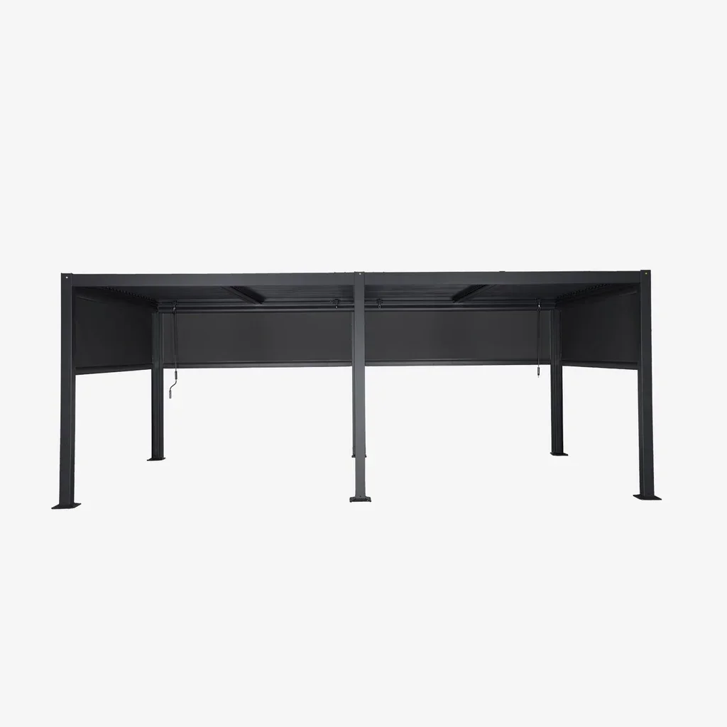 Pergola bioclimatique 6x3m aluminium acier 4 stores modèle Palace