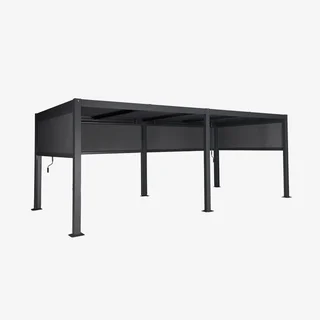 Pergola bioclimatique 6x3m aluminium acier 4 stores modèle Palace