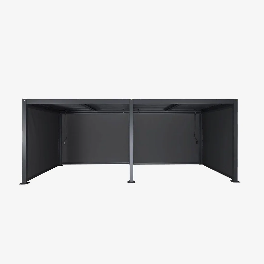 Pergola bioclimatique 6x3m aluminium acier 4 stores modèle Palace