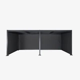 Pergola bioclimatique 6x3m aluminium acier 4 stores modèle Palace