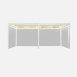 Bioclimatic pergola 6x3m motorized aluminum Triomphe LED side awnings