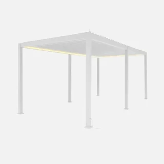 Bioclimatic pergola 6x3m motorized aluminum Triomphe LED side awnings
