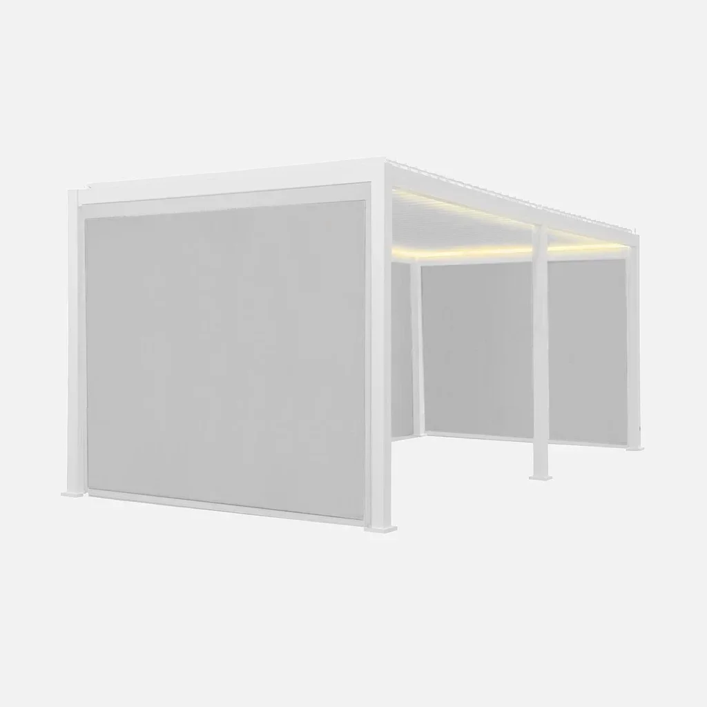 Bioclimatic pergola 6x3m motorized aluminum Triomphe LED side awnings