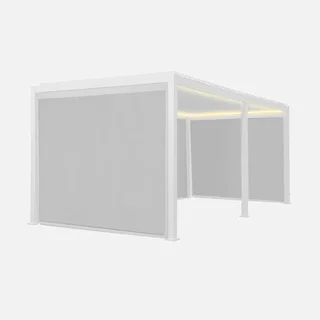Bioclimatic pergola 6x3m motorized aluminum Triomphe LED side awnings