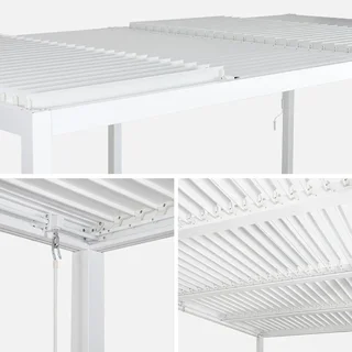 Pergola bioclimatique 6x3m Palace aluminium lames orientables jardin terrasse