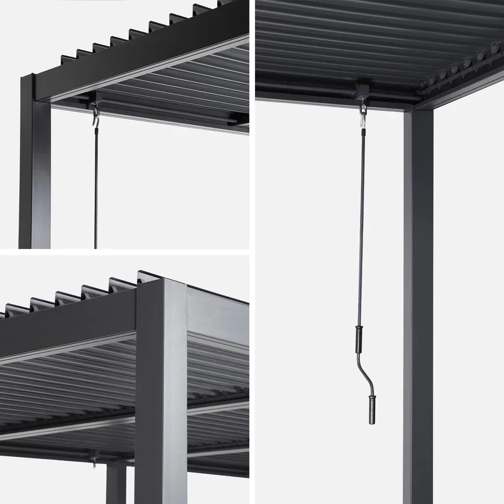 Pergola bioclimatique 6x3m Palace aluminium lames orientables jardin terrasse