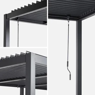 Pergola bioclimatique 6x3m Palace aluminium lames orientables jardin terrasse