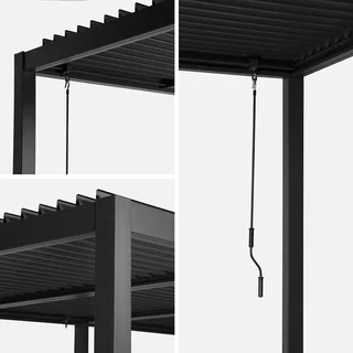 Pergola bioclimatique 6x3m Palace aluminium lames orientables jardin terrasse