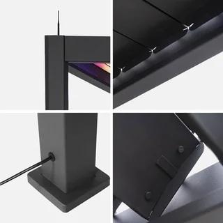 Pergola bioclimatique alu motorisée 4x3 m LED store latéral Triomphe