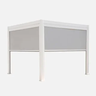 Pérgola bioclimática aluminio 3x3m con doble toldo Triomphe