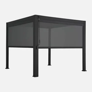 Pérgola Bioclimática Aluminio 3x3m Triomphe con Doble Toldo - Cenador Jardín Terraza Pérgola Exterior Sombrilla