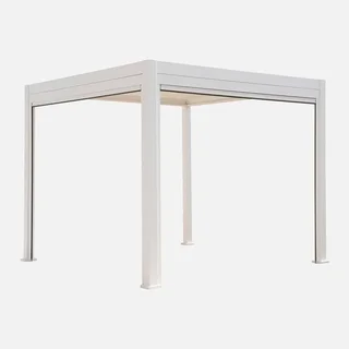 Pérgola bioclimática aluminio 3x3m con doble toldo Triomphe