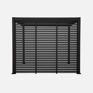 Pergola bioclimatique aluminium 3x3m V2 Triomphe lames orientables 3 persiennes 100 cm