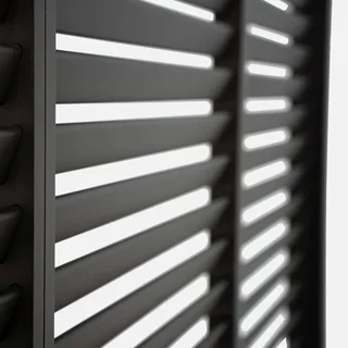 Pergola bioclimatique aluminium 3x3m V2 Triomphe lames orientables 3 persiennes 100 cm