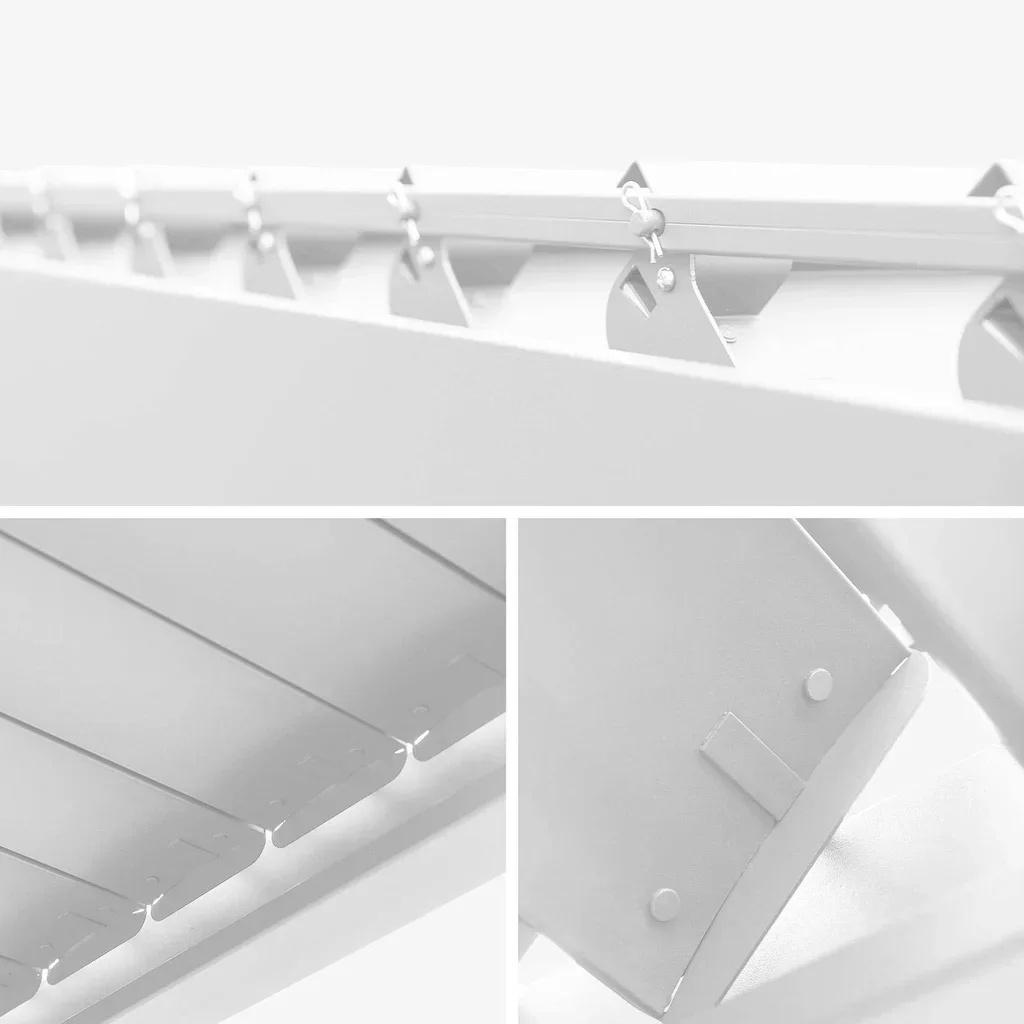 Pergola bioclimatique aluminium 3x3m Triomphe V2 avec 3 persiennes orientables 100 cm