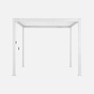 Pergola bioclimatique aluminium 3x3m Triomphe V2 avec 3 persiennes orientables 100 cm