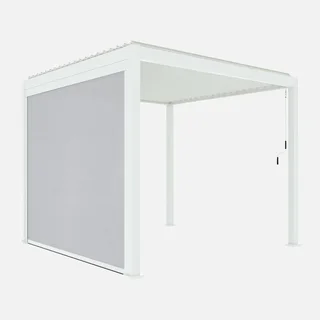 Pérgola bioclimática aluminio 3x3m V2 con toldo Triomphe - estructura antracita 9m²