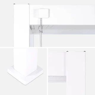 Pérgola bioclimática aluminio 3x3m V2 con toldo Triomphe - estructura antracita 9m²