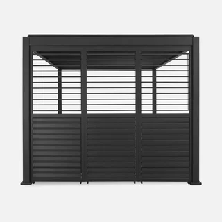 Pergola bioclimatique aluminium 4x3m lames orientables 3 persiennes Triomphe