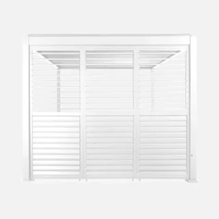 Pergola bioclimatique aluminium 4x3m lames orientables persiennes Triomphe