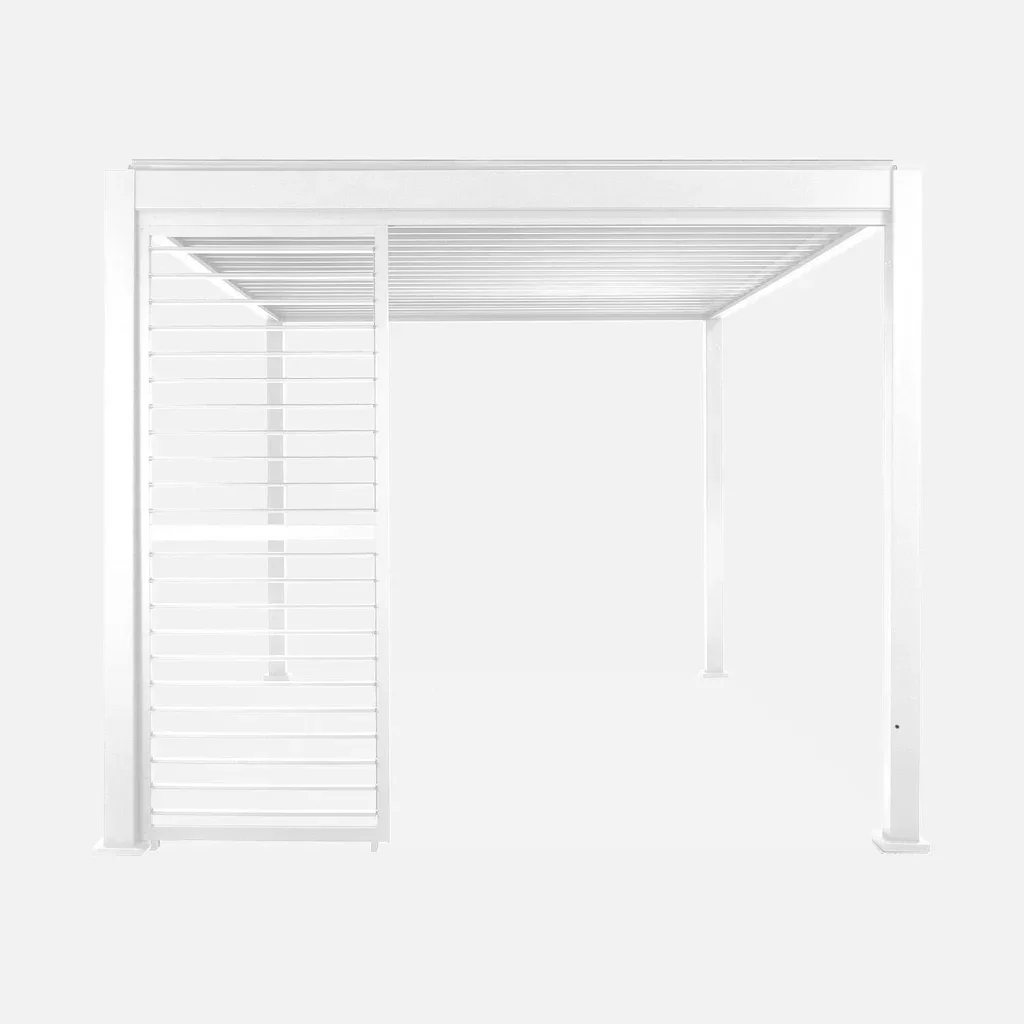 Pergola bioclimatique aluminium 4x3m lames orientables persiennes Triomphe