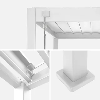 Pergola bioclimatique aluminium 4x3m lames orientables persiennes Triomphe