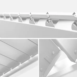 Pergola bioclimatique aluminium 4x3m lames orientables persiennes Triomphe