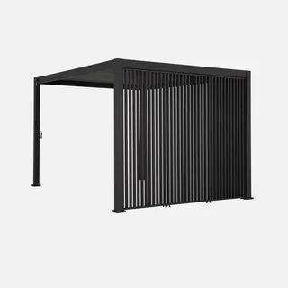 Pergola bioclimatique aluminium 4x3m avec stores verticaux Triomphe