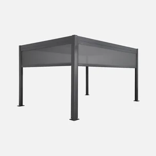 Pergola bioclimatique aluminium 4x3m Triomphe avec stores latéraux