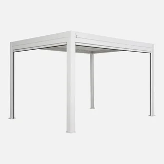 Pergola bioclimatique aluminium 4x3m Triomphe avec stores latéraux