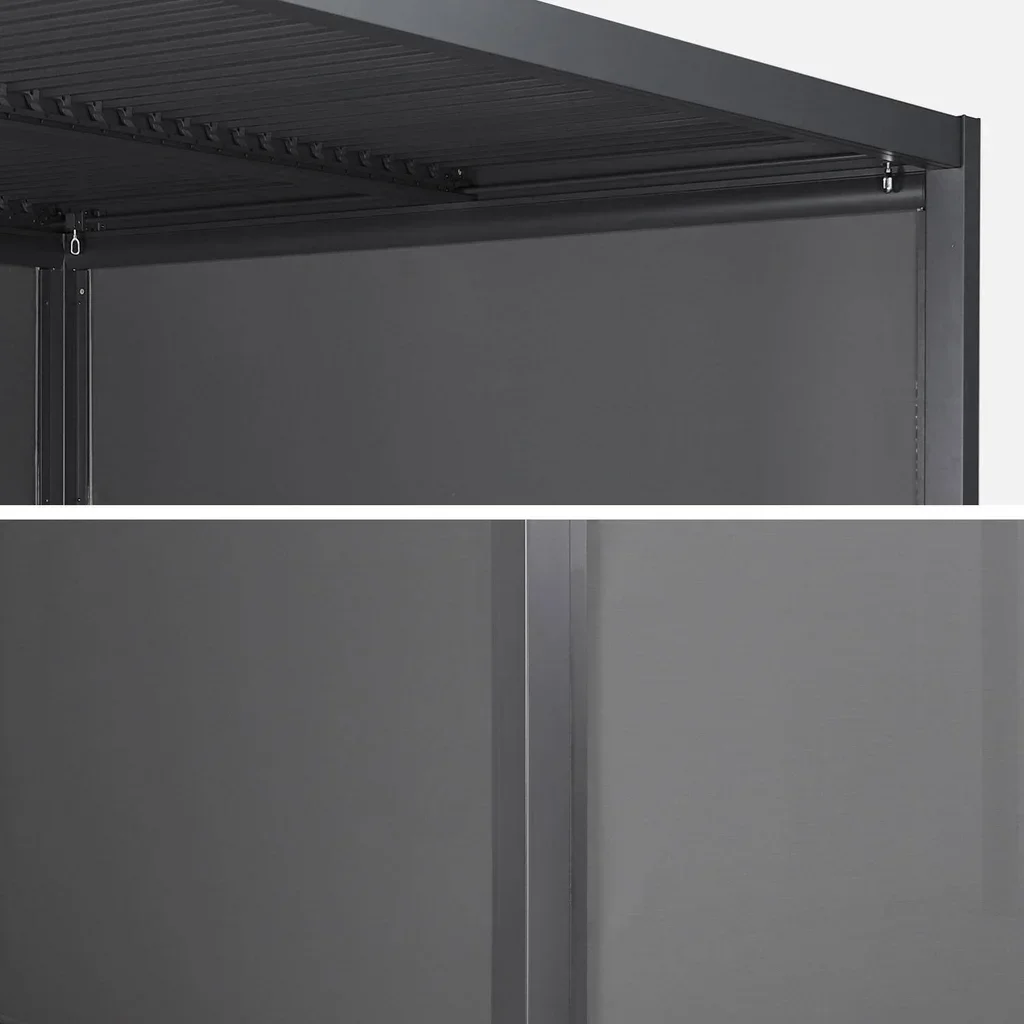 Pergola bioclimatique aluminium 4x3m Triomphe avec stores latéraux