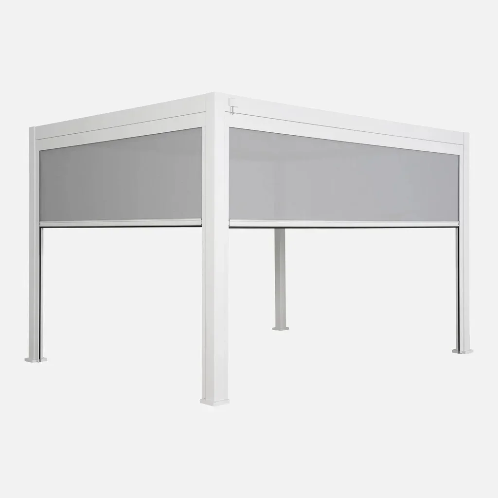 Pergola bioclimatique aluminium 4x3m Triomphe avec stores latéraux